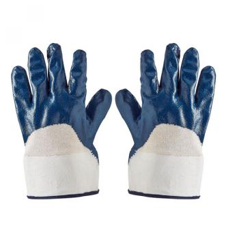 Cotton Shell Blue 3/4 Nitrile Coated Gloves