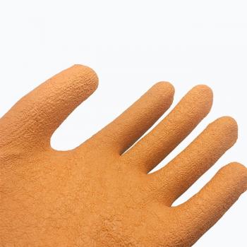 10g Cotton Shell Latex Wrinkle Coated Gloves