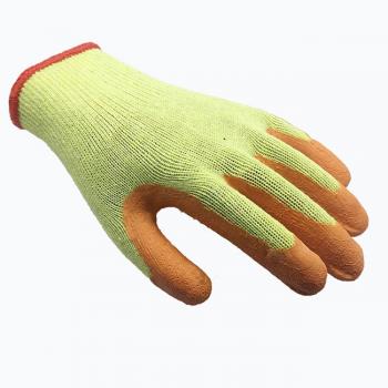 10g Cotton Shell Latex Wrinkle Coated Gloves