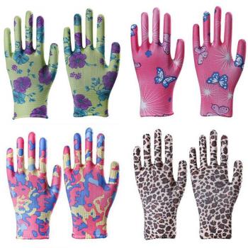 13G Polyester/Nylon Liner PU Coated Working Gloves 