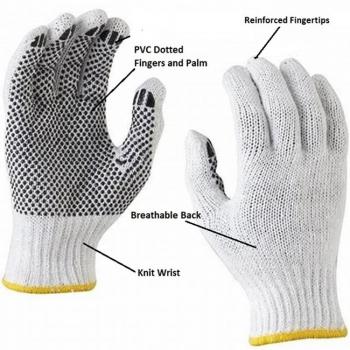 PVC Dotted Cotton Gloves  
